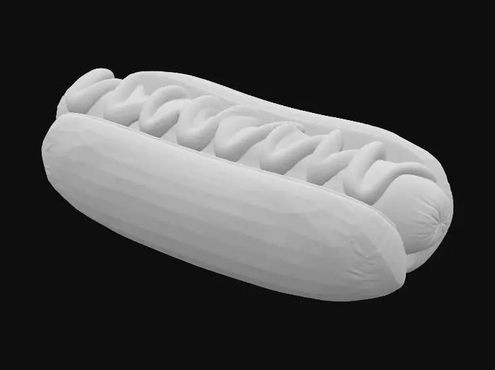 3D model for Classic Hot Dog Delight, #food#