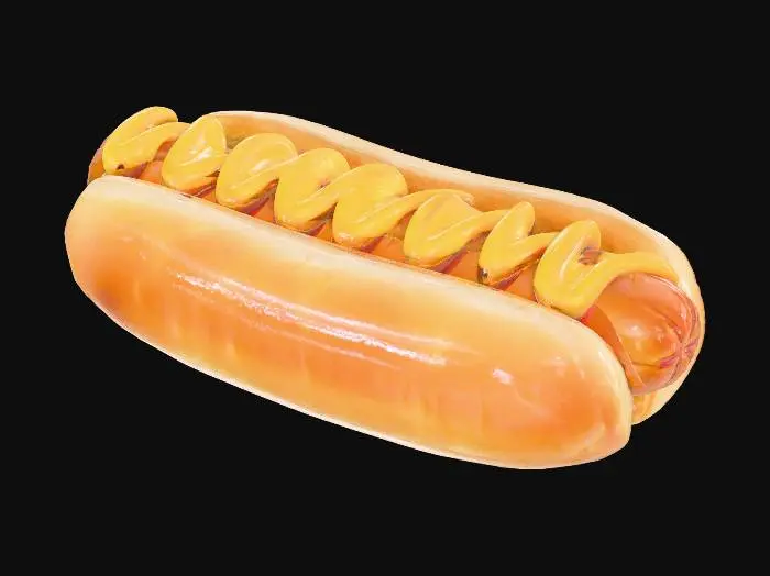 3D model for Classic Hot Dog Delight, #food#
