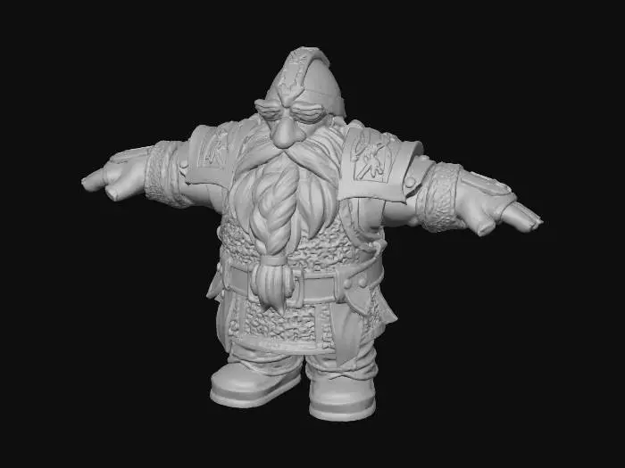 3D model for Dwarven Warrior Model
