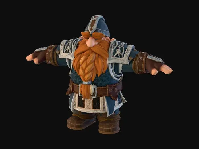 3D model for Dwarven Warrior Model