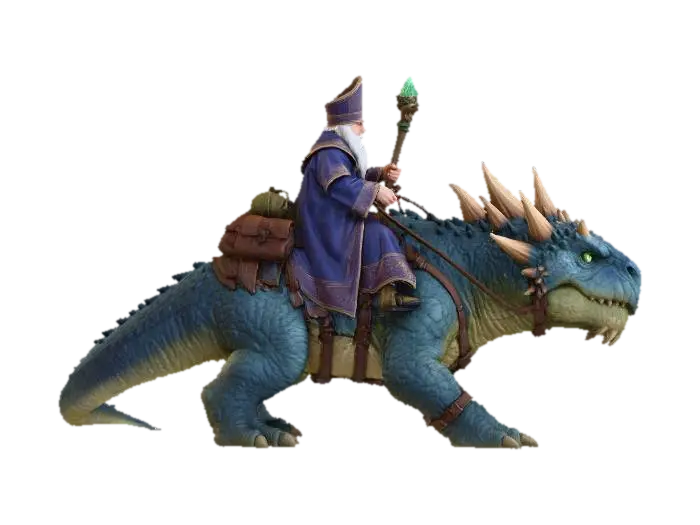 Dragon Sage Journey 3D model, vytvořený pomocí AI