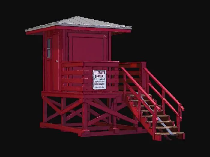 3D model for Lifeguard Tower by the Sea