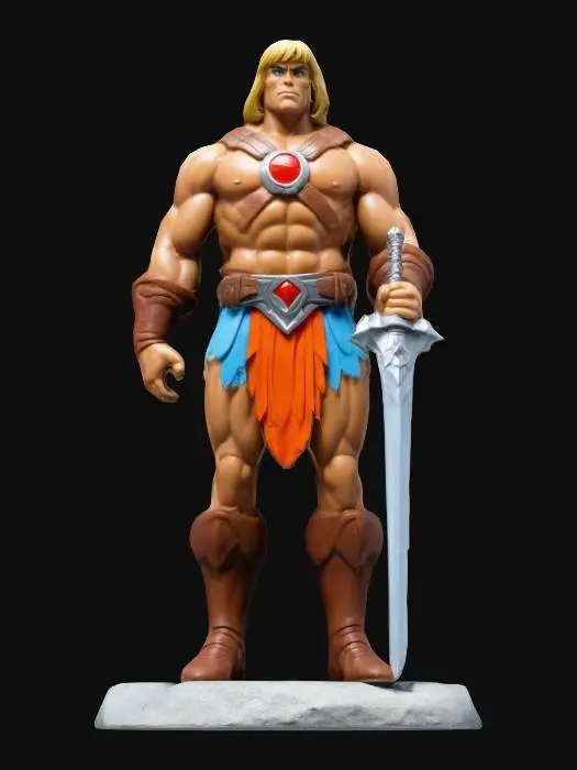 3D model for he-man toy action figure