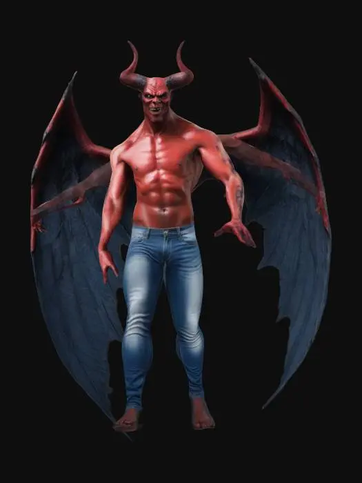 3D model for satan, T-pose