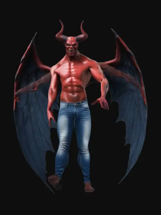 3D model for satan, T-pose