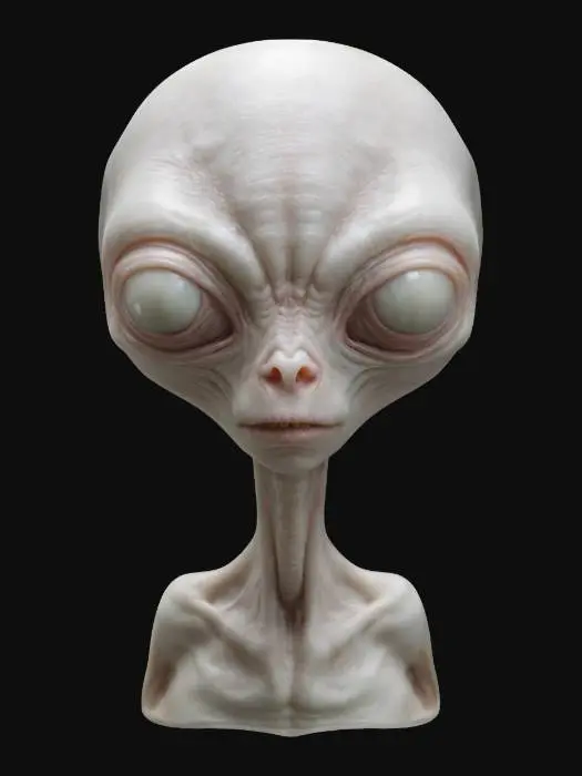 3D model for THE HEAD OF AN EXTRATERESTE