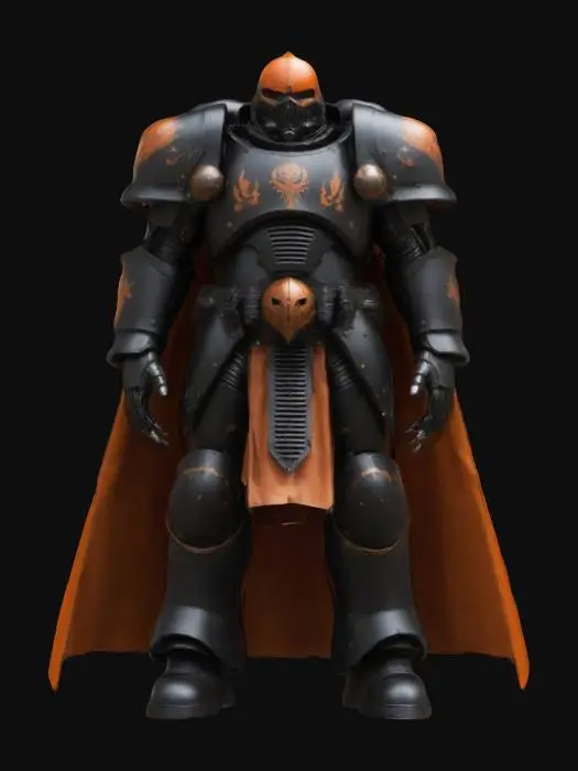 3D model for astartes warhammer 40k , wearing a cape