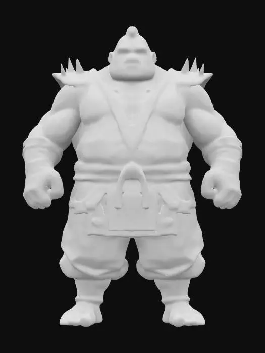 3D model for obese mortal combat character