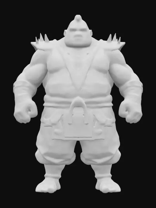 3D model for obese mortal combat character