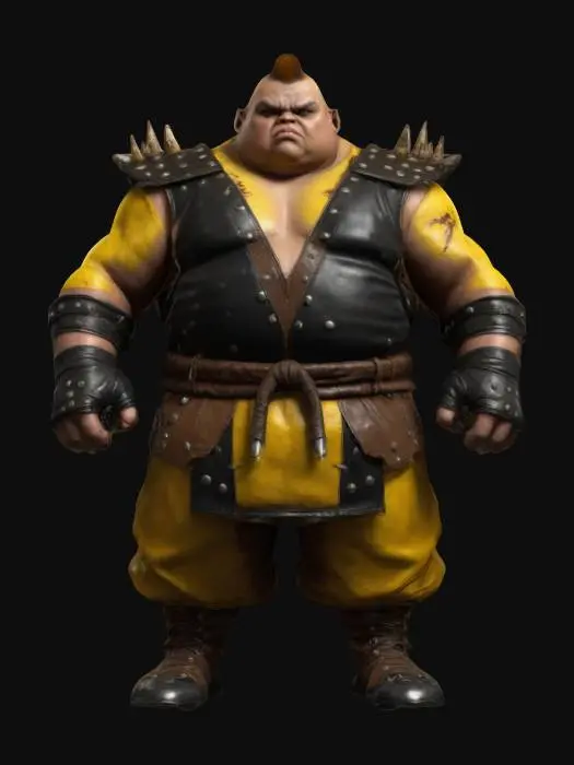 3D model for obese mortal combat character