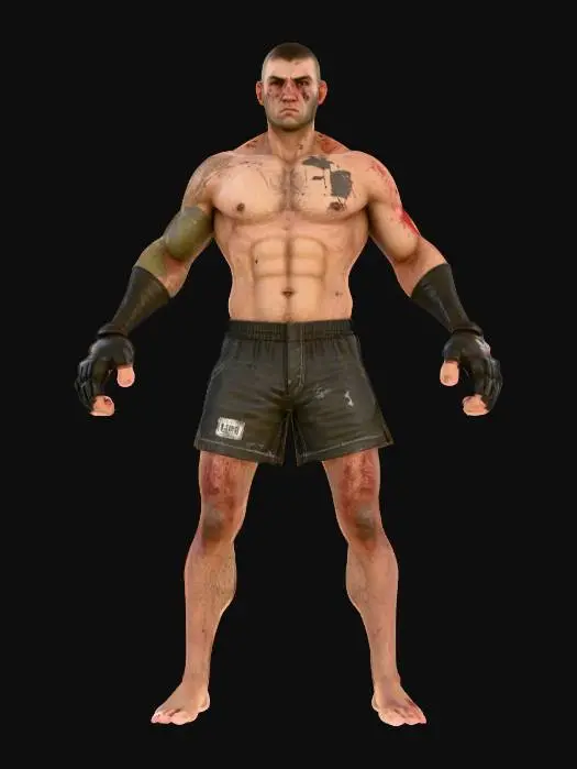 3D model for A SKINNY mma fighter WEARING LEARNER PLATES AND COVERED IN CUTS AND BRUISES, Game Assets, Highly Detailed, Ultra Realistic, Symmetrical Body, A-pose, Full Body, ARMS AWAY FROM THE BODY
Model Seed
1401520457
Texture Seed
