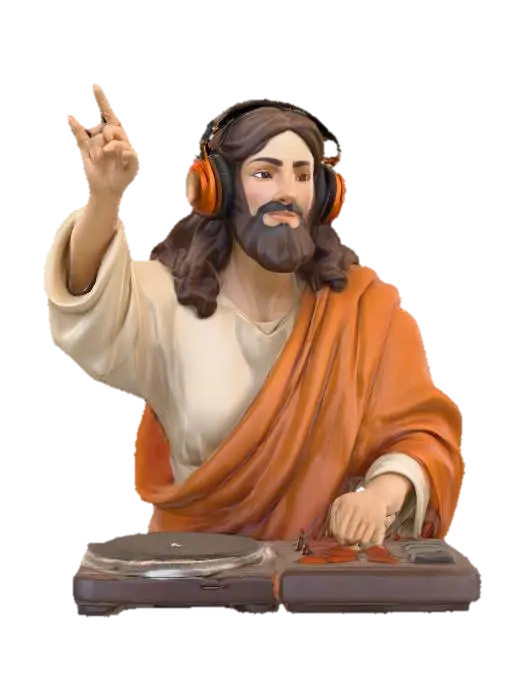 DJ Divinity 3D model, vytvořený pomocí AI