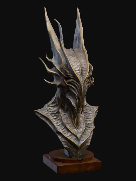 3D model for Frostfire Dragon Bust, #villain#