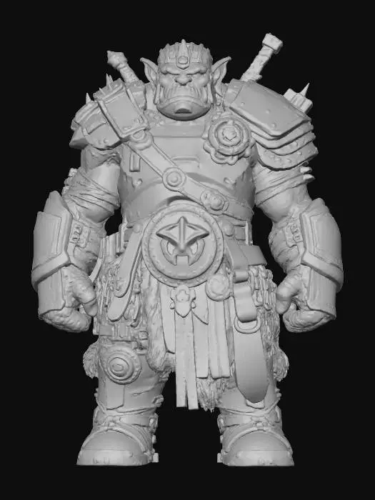3D model for Orc Warrior Armored, #villain#