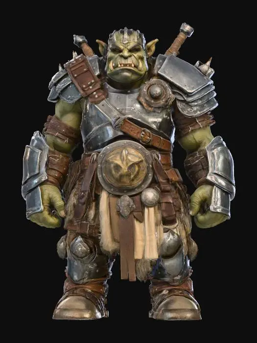 3D model for Orc Warrior Armored, #villain#