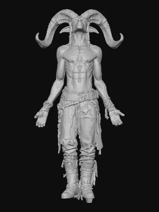 3D model for Enchanted Ram Warrior