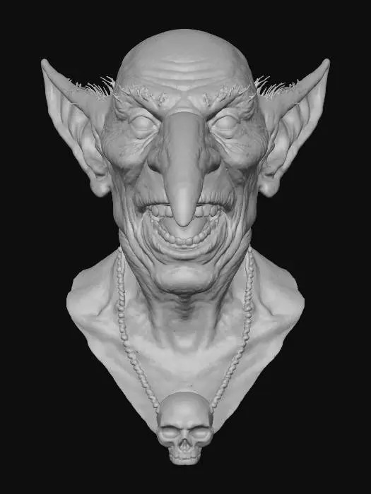 3D model for Goblin Portrait, #villain#