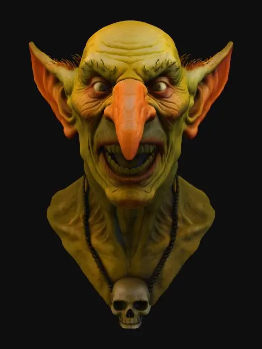 3D model for Goblin Portrait, #villain#