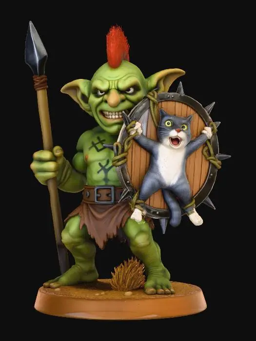 3D model for Goblin Guardian with Cat Shield