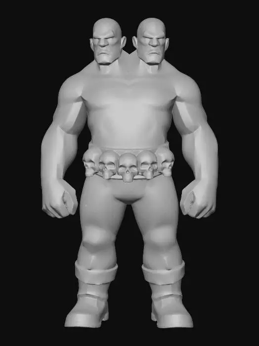 3D model for LOW POLY DUAL HEAD GIANT