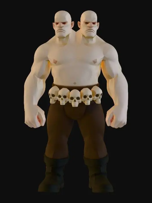 3D model for LOW POLY DUAL HEAD GIANT