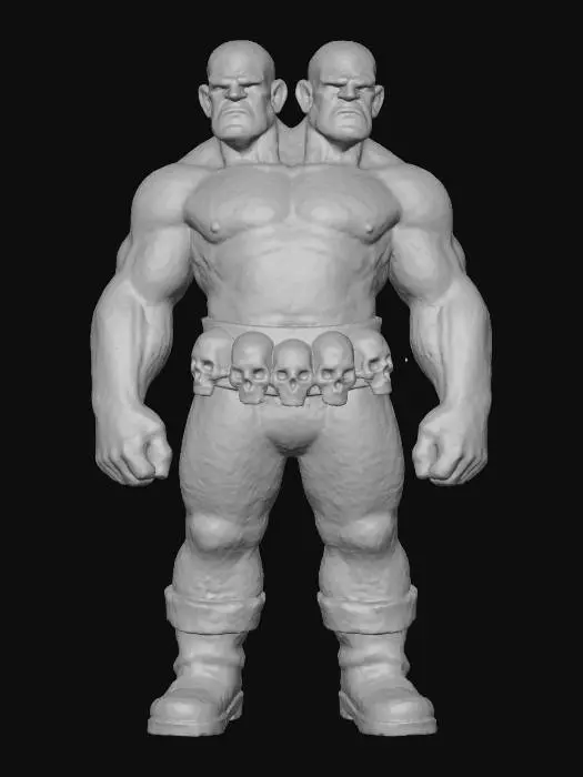 3D model for LOW POLY DUAL HEAD GIANT