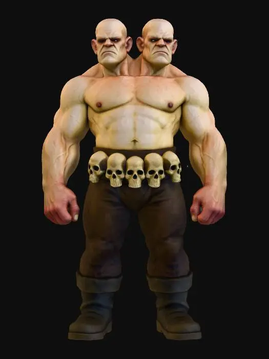 3D model for LOW POLY DUAL HEAD GIANT