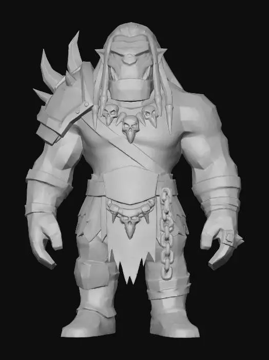3D model for Orc Warlord Render