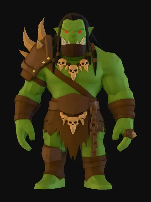 3D model for Orc Warlord Render