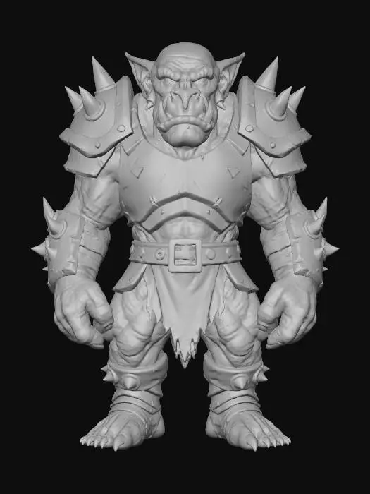 3D model for Orc Warrior in Armor