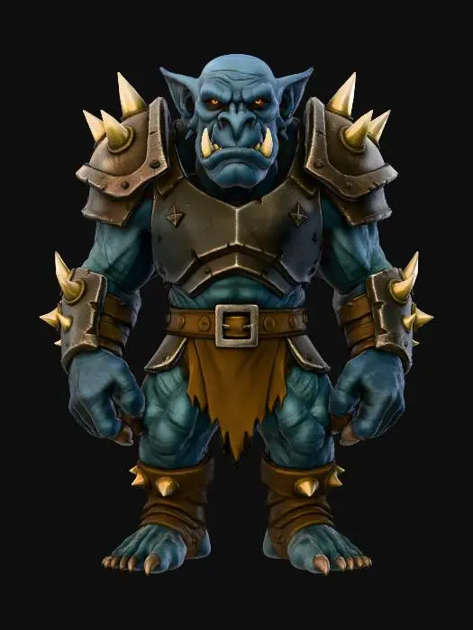 3D model for Orc Warrior in Armor