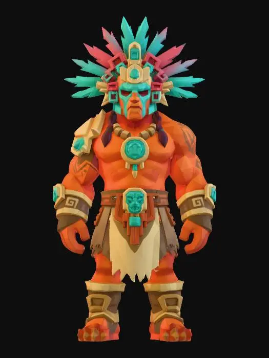 3D model for Aztec Warrior