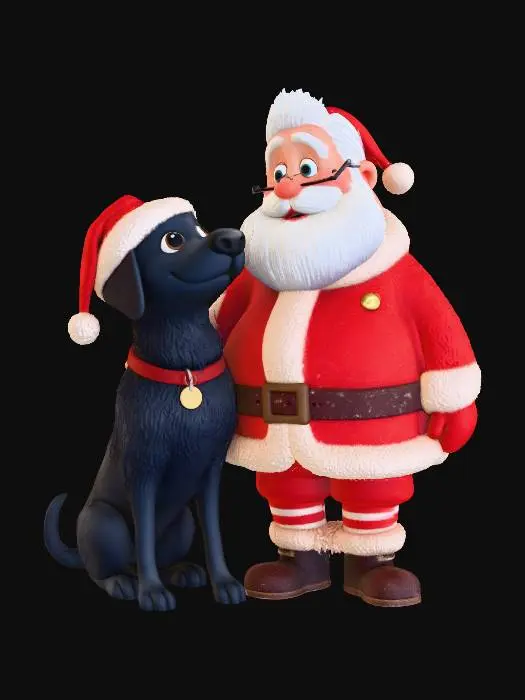 3D model for Santa and His Furry Friend, #Christmas2025#