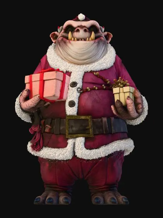 3D model for Gritty Santa's Gift Delivery, #Christmas2025#