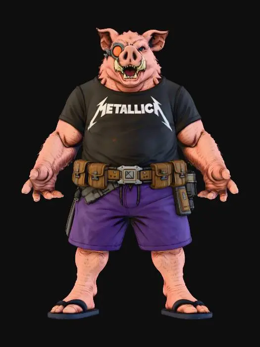 3D model for Cyberpunk Boar Rocker