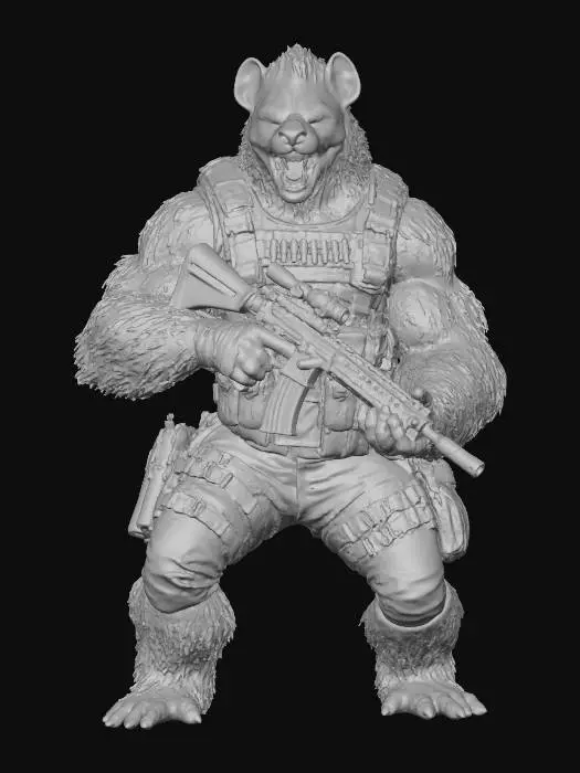 3D model for Hyena Mercenary