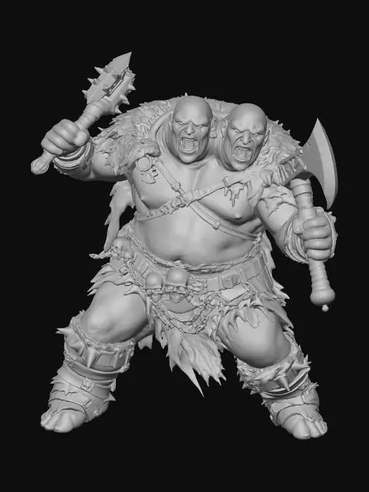 3D model for Two-Headed Warrior