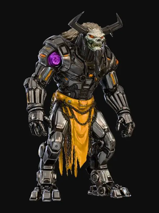 3D model for Cyber Minotaur Warrior
