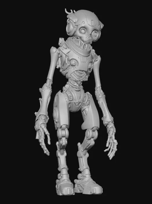 3D model for Cyber Skullbot