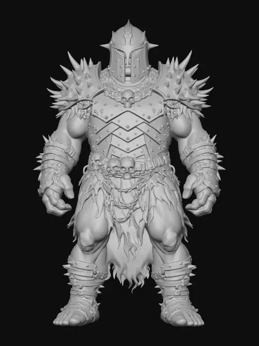 3D model for Dark Spiked Warrior