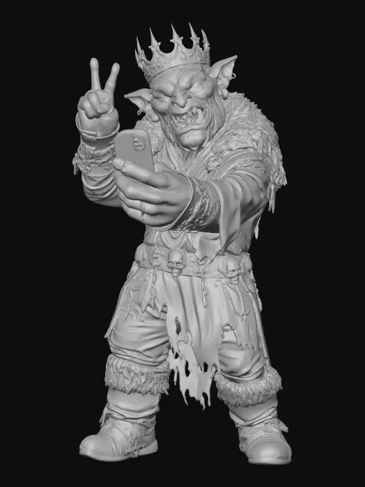 3D model for Troll King Selfie