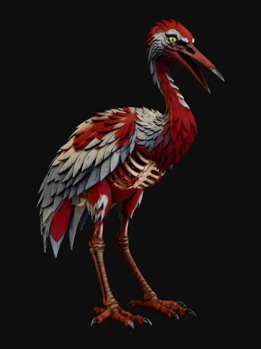 3D model for Crimson Heron