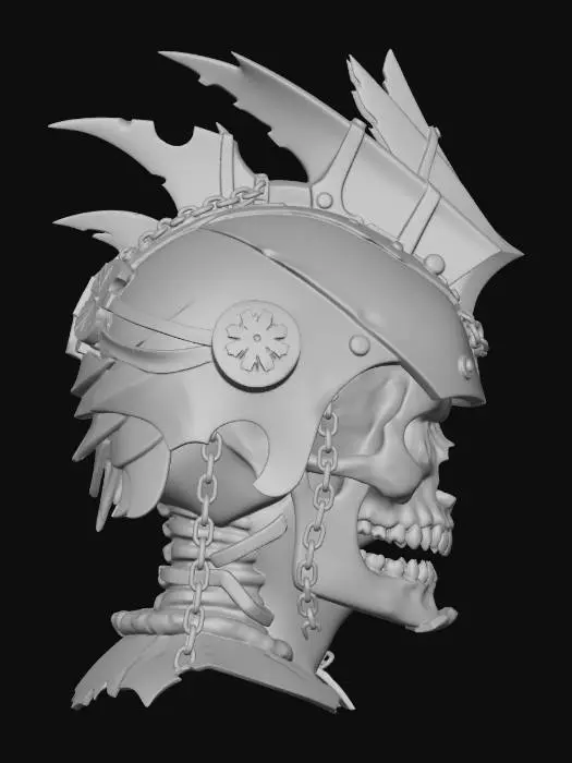 3D model for Rusted Warrior Skull