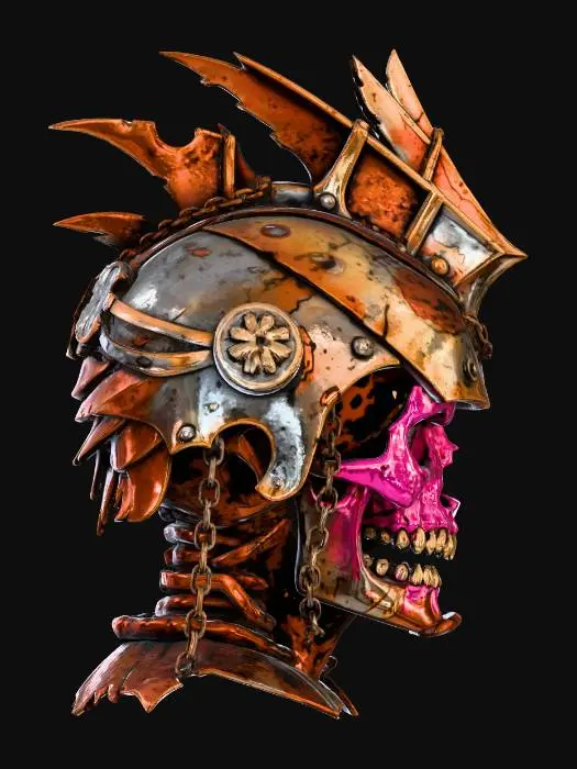 3D model for Rusted Warrior Skull