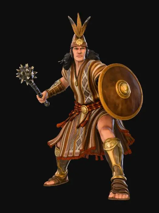 3D model for Warrior in Battle Gear