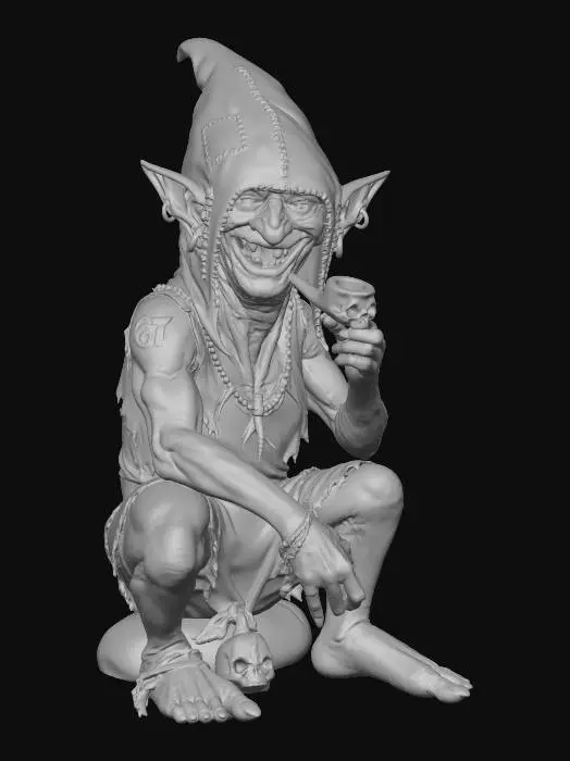 3D model for Goblin with a Pipe