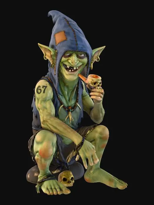 3D model for Goblin with a Pipe