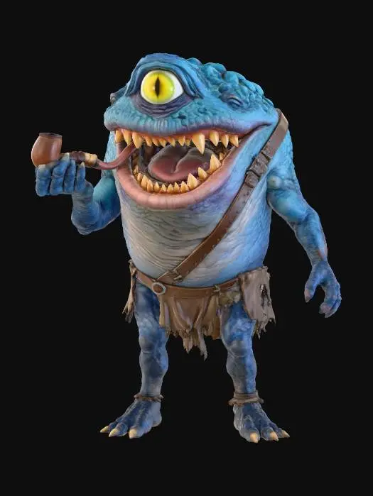 3D model for Pipe-Smoking Toadman