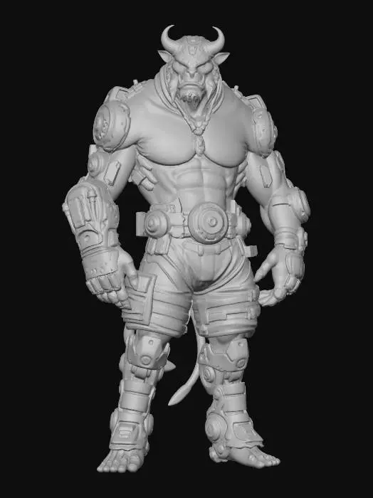 3D model for Cybernetic Beast Warrior