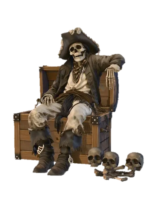 PIRATE - Villain-3D-modell, genererad av AI